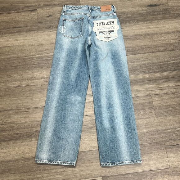 Madhappy x Guess Collab Straight Leg Jeans Peace Sz 26 - Picture 2 of 5